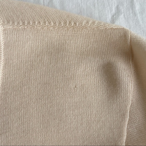 Talbots Cream Merino Wool Ruffle Cardigan Sweater - Picture 13 of 13